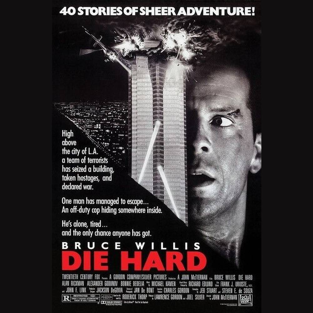 Die Hard Bruce Willis Movie Poster 24" x 36" Best Christmas Movie Ever! New! Art:Art Posters Style Your Walls